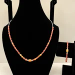 Carnelian & Coral Necklace with Silver Charm